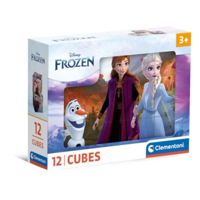 Imagen de Clementoni Disney Frozen Paquete Cubos para Armar 6 Imágenes Distintas, Puzzle Infantil 3 5 Años De 12 Piezas, 41192, Multicolor