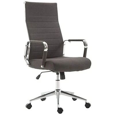 Imagen de CLP Silla De Oficina Kolumbus Ergonómica En Tela con Ruedas I Escritorio Regulable Altura &amp; Giratoria, Color:Gris Oscuro