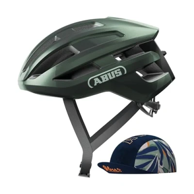 Imagen de ABUS PowerDome ACE casco de ciclismo carretera con Race Cap ligero sistema ventilación inteligente Made in Italy para hombres y mujeres verde, talla L