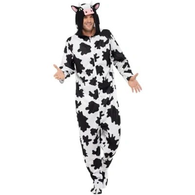 Imagen de Smiffys Traje Vaca, Todo en Uno con Capucha