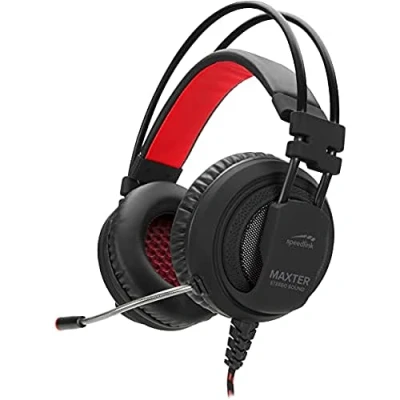 Imagen de Speed Link maxter auriculares estéreo para ps4, diseño con estilo, color negro.