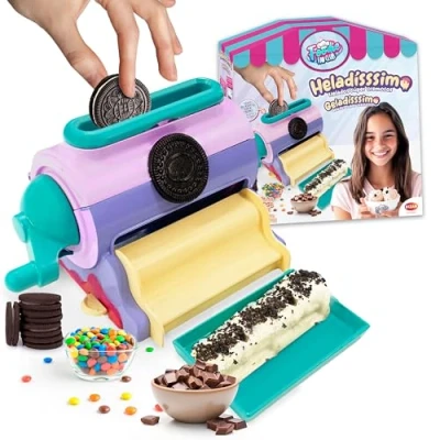 Imagen de Heladisssimo, máquina para hacer helados, con accesorio rallador toppings, helados cremosos, no incluye comida, Bizak (35005071)