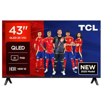 Imagen de TCL 43V5C Smart QLED Full HD de 43&quot; Direct LED TV con Android y HDR Compatible Google Cast Home, diseño Delgado