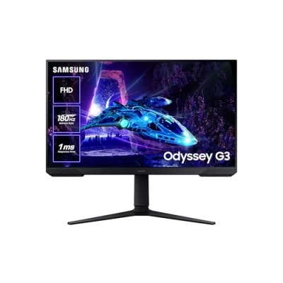 Imagen de SAMSUNG LS27DG300EUXEN Monitor Gaming Odyssey G3 de 27&quot; Full HD (1920 x 1080, 16:9, 180Hz, 1ms, Panel IPS, AMD FreeSync, Modo Eye Saver, Flicker Free), Negro, Versión 2024