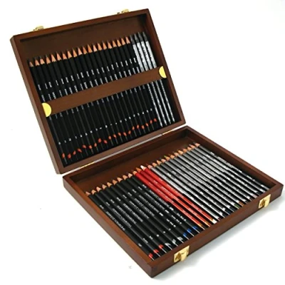 Imagen de Derwent Lápices para Dibujar, Hacer Bocetos y Escribir, Set de 48 en Cada Madera Regalo, Ideal Bocetaje, Calidad Profesional, 0700759