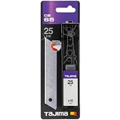 Imagen de Tajima CB65 Juego de &quot;Endura&quot; cuchillas repuesto, color plateado, 25 mm, set 10 piezas