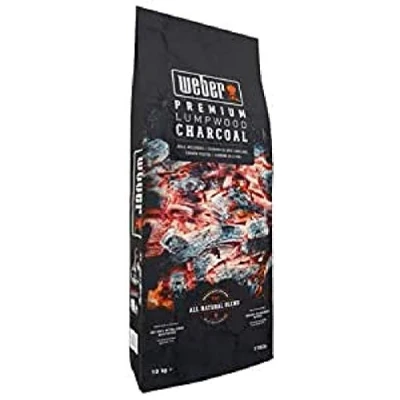 Imagen de Weber Carbón Premium (Saco de 10kg), para brasas rápidas y calientes, ideal una barbacoa rápida, madera 100% natural, producto la UE, recolección sostenible, certificado FSC (17826)