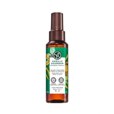 Imagen de Yves Rocher Bruma Corporal Perfumada BAIN DE NATURE Sensualidad Satinada para Cuerpo y Cabello 96% Ingredientes Naturales Vegana Botella Reciclada 100 ml (Vainilla)