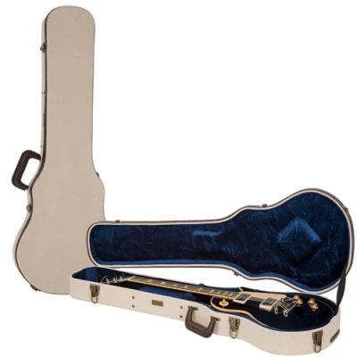 Imagen de Gator Cases Journeyman Estuche Deluxe de Madera para Guitarra Les Paul®; Exterior Arpillera (GW JM LPS)