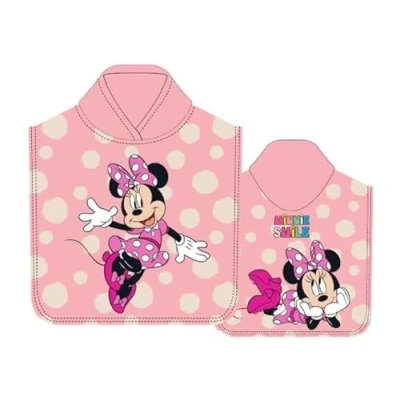 Imagen de Variouss Toalla de Poncho para Playa y Piscina Infantil Licencia Oficial (Minnie Mouse C)