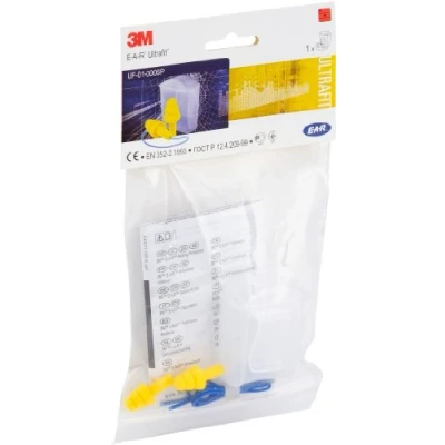 Imagen de 3M E A R Ultrafit Tapones reutilizables con cordón 32dB (1 par/bolsa)