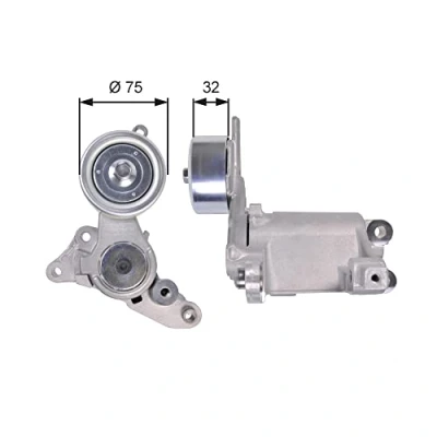 Imagen de GATES T39135 Polea Tensora FleetRunner Micro V Stretch Fit TOYOTA: HILUX 3 Pick up