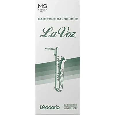 Imagen de La Voz Baritone Saxophone Reeds, Medium Soft, 5 Pack