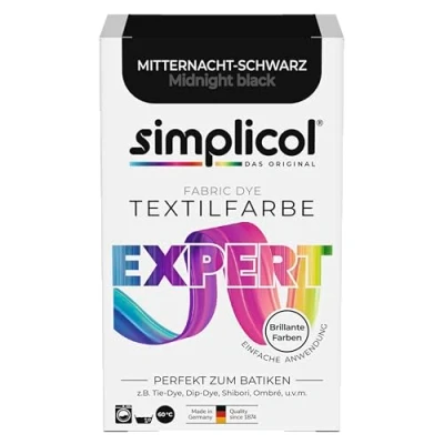 Imagen de simplicol Tinte textil expert medianoche negro 1718 para teñir y refrescar ropa, lavable a máquina, algodón, lana, seda, lino, viscosa tejidos mixtos