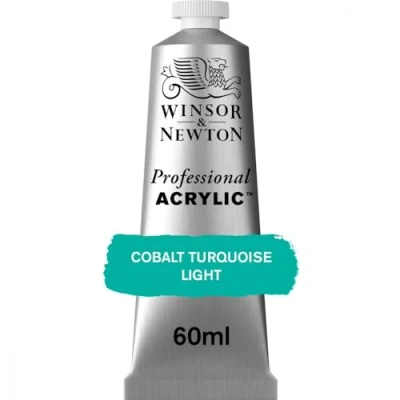 Imagen de Winsor &amp; Newton acrílico profesional Artist&#039;s tubo de pintura acrílica 60ml, color turquesa cobalto claro
