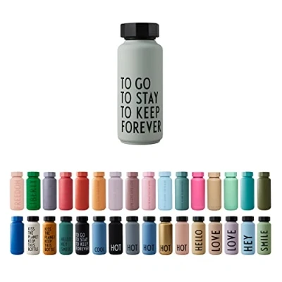 Imagen de Design Letters Botella Termica 500 ml Agua Acero Inoxidable para Niñas, Mujeres Termo Mantener 12H Caliente/24 Frío Deporte sans BPA Gimnasio Liquidos
