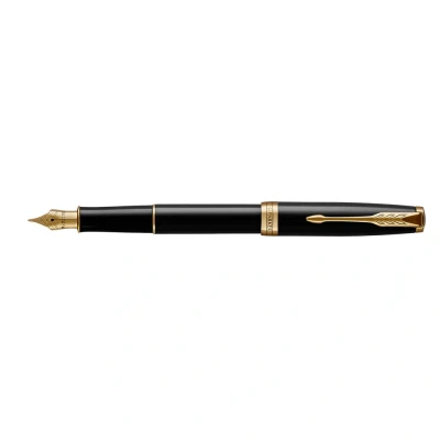 Imagen de Parker Sonnet Black Lacquer GT FP M