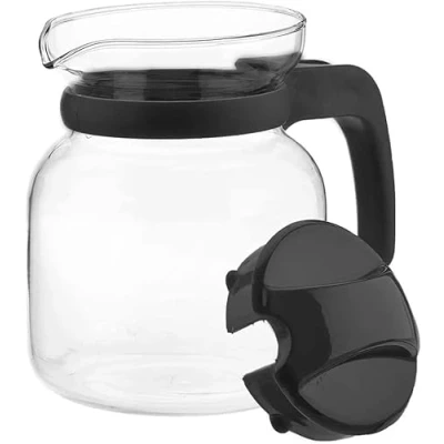Imagen de MGE Jarra de Café Apta para Microondas Tetera Cristal Térmico Melita con Tapa Blanco o Negro 650 mL