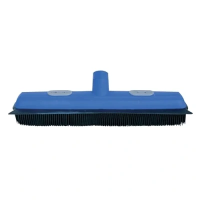 Imagen de MSV Escoba de Goma con rascador, Madera, Azul, 34 x 6 12 cm