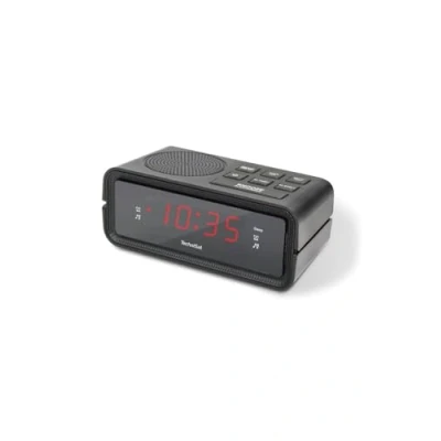 Imagen de TechniSat DIGICLOCK 2 Radio despertador compacto FM función de repetición, pantalla LCD regulable, funcionamiento con red eléctrica y baterías, negro