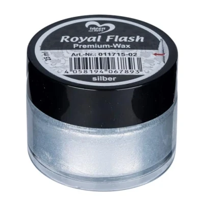 Imagen de Ideen mit Herz Royal Flash Premium Wax 25 ml Efecto metálico micro brillo (plata)