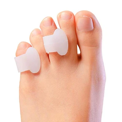 Imagen de Sumiwish 10 separadores de dedos pequeños, silicona para superpuestos, dedo meñique rizado, corrección y protección
