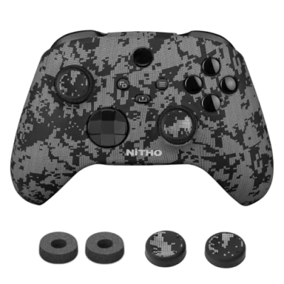 Imagen de NiTHO Gaming Kit para Mando Xbox Serie X/S, Incluye Cubierta de Silicona, Anillos Precisión, Empuñaduras Pulgar, Mejorar el Control y la Precisión Puntería Series X/S Camo