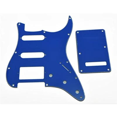 Imagen de KAISH ST Strat HSS Golpeador de guitarra cubierta trasera azul para Stratocaster estadounidense y mexicana