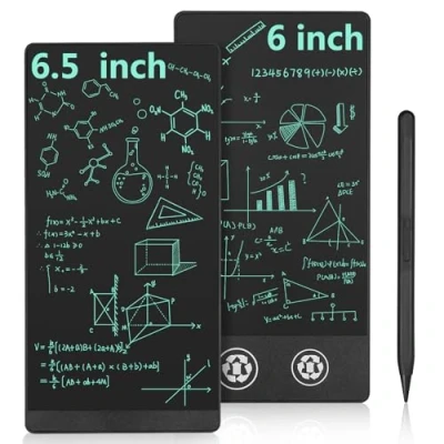 Imagen de Czemo tableta de Escritura LCD para Adultos, Mini Pizarra con Pantallas Duales 6,5 Pulgadas + 6,0 Pulgadas, Líneas HD 0.5 mm, Tablet Oficina, Notas, Agenda