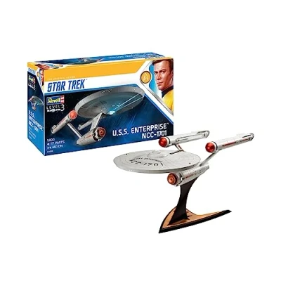 Imagen de Revell U.S.S. Enterprise NCC 1701 (Tos), Escala 1:600 Star Trek James T. Kirk Kit de Modelos plástico, Individual, Multicolor, 1/600 04991/4991