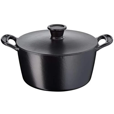 Imagen de Tefal Jamie Oliver by Cast Iron Stewpot 24cm Olla de 24 cm, 4.7 litros, Hierro Fundido, Negro