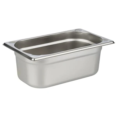Imagen de APS 81404 Recipiente GN 1/4, acero inoxidable Gastronorm, dimensiones 265 x 160 mm/altura 100 mm/volumen 2,8 litros