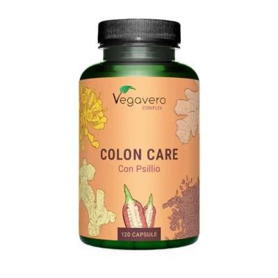 Imagen de Colon Irritable Complex Psyllium Husk y Probioticos Estreñimiento + Gases Transito Intestinal Flora &amp; Cleanse Vegan 120 Cápsulas Vegavero®