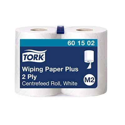 Imagen de Tork 601502 Papel de secado extra multiuso Premium 2 capas compatible con el sistema alientación central grande M2, rollos x 125m