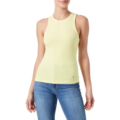 Imagen de Tommy Hilfiger SLIM TANK Top, Mujer, Talla: Small, Yellow tulip