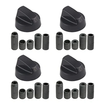 Imagen de pomo de control universal cam2, 4 piezas con negro para horno, adecuado todos los tipos hogar, 6 a 11,5 mm,