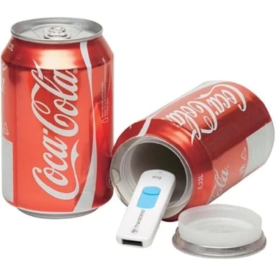Imagen de Secret Safe Latas para bebidas de distracción Desatornilla la tapa revelar el compartimento secreto Fiambreras realistas con peso (cola)