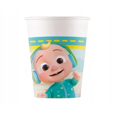 Imagen de Procos Vasos de papel FSC CoComelon (200 ml), 8 unidades, multicolor, 93509