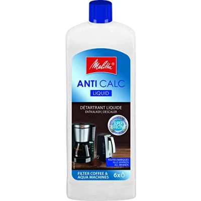 Imagen de Melitta 192618 Descalcificador Liquido Anti Calc para Cafeteras de Goteo y Hervidores Eléctricos, 2 usos, 250 ml, Plástico, Blanco