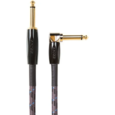 Imagen de BOSS BIC 15A Studio Grade Instrument Cable, Straight to right angle 1/4 inch connectors, 10 ft/3 m length
