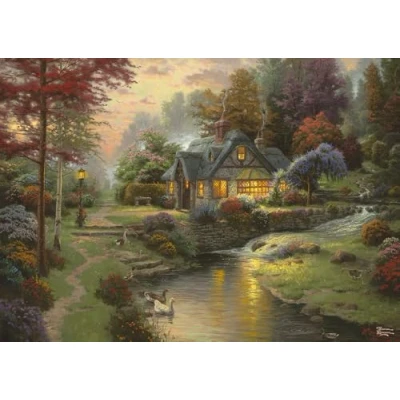Imagen de Schmidt Puzzle 1000 Piezas Stillwater Cottage T. Kinkade (código 58464)