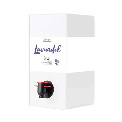 Imagen de Jarabe de flores lavanda 350 ml Genüssle del lago Constanza hecho local real natural y sin aditivos, Tamaño:3 L