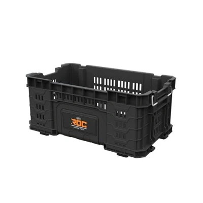 Imagen de Keter ROC Pro Gear Caja de almacenamiento herramientas resistente 22 pulgadas, color negro y gris
