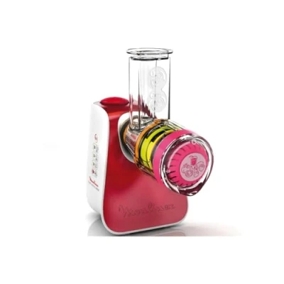 Imagen de Moulinex DJ764510 Picadora con Accesorios de Acero Inoxidable y plástico, 200 W, Otros, Rojo