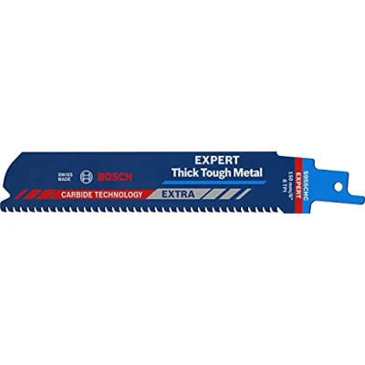 Imagen de Bosch Professional 3x Hojas de Sierra sable Expert `Thick Tough Metal` S 955 CHC (para Acero resistente, Hierro fundido, Longitud 150 mm, accesorios sable)
