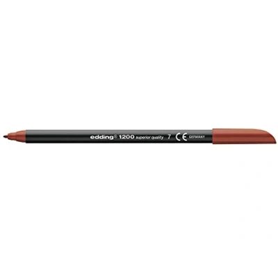 Imagen de Edding Rotulador punta fibra 1200 marron n.7 redonda 0.5 mm (10 unidades)