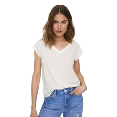Imagen de ONLY Onlfree LIFE V NECK Camiseta básica, Mujer, Talla: XS, Cloud dancer