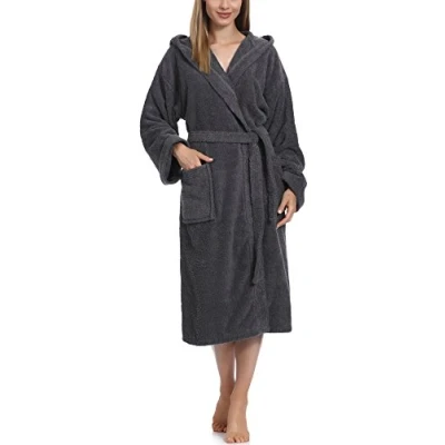 Imagen de Ladeheid Albornoz de Baño 100% Algodón Ropa Casa Mujer LA40 102 (Grafito (D07) (Densidad 450), XL)
