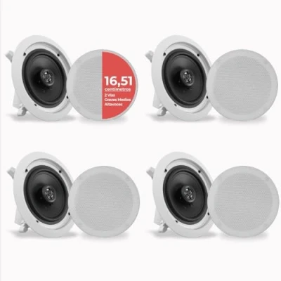 Imagen de Pyle 6.5’’ Bluetooth Ceiling/Wall Speaker Kit, (4) Flush Mount 2 Way Home Speakers, 200 Watt (4 Speakers)