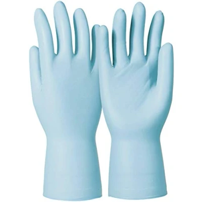 Imagen de KCL Honeywell Dermatril® P 743 Guantes Ambidiestros Desechables, Nitrilo, Impermeables, Sin Polvos, Aptos para Industrias Alimentarias/Químicas, Azul, Talla 10, 074310082C (Caja de 50 piezas)